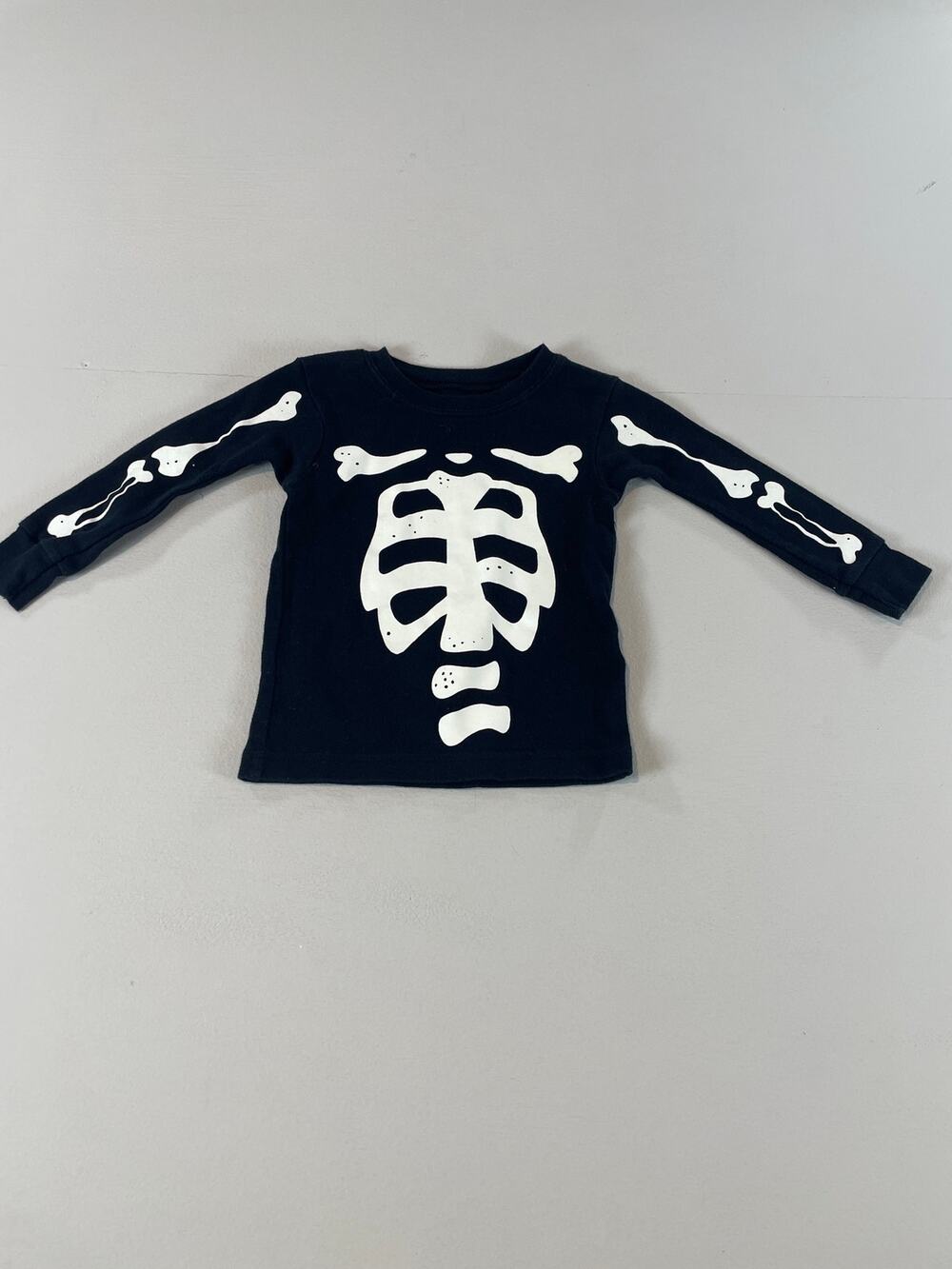 Carter's Glow-in-Dark Skeleton Sleep Shirt 12M Black Cotton